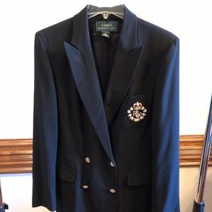 Lauren Ralph Lauren Double Breasted Black Blazer